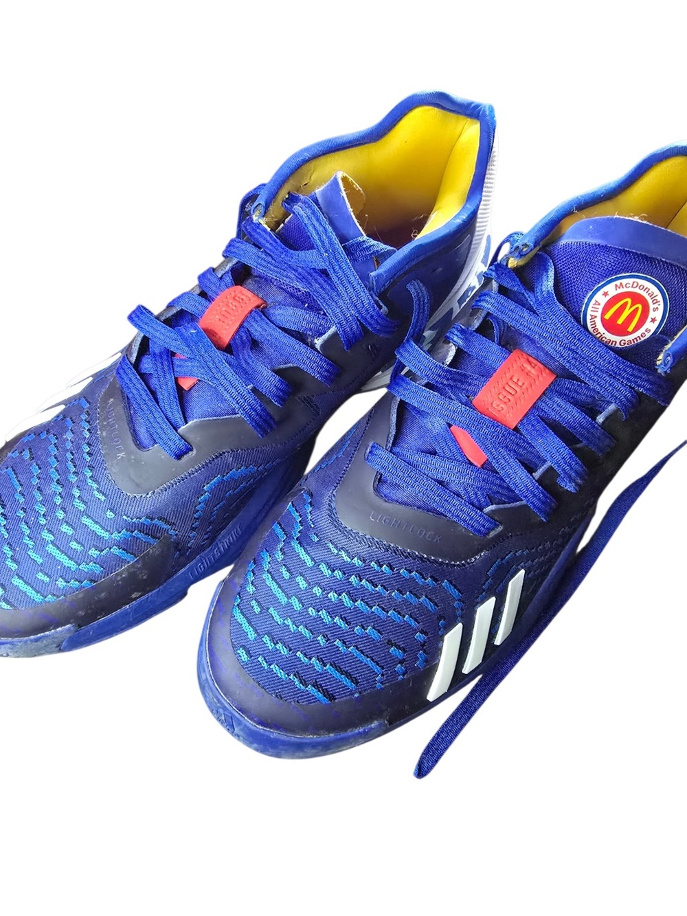 Adidas Men’s Blue Athletic Sneakers with Yellow Lining
